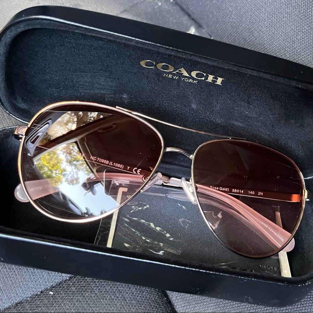 Coach Ryan Jeweled Pilot Sunglasses